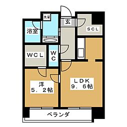 メゾンドオーキッド ワンルームの間取図画像