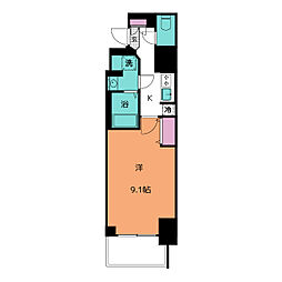 CRESTTAPP新栄 1Kの間取図画像