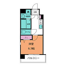 ファステート鶴舞駅前リヴェール 1Kの間取図画像