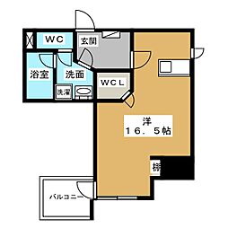 アーデン東別院 ワンルームの間取図画像