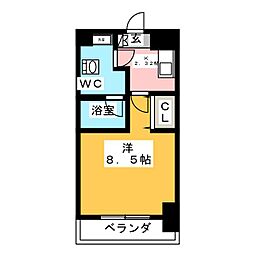 ASレジデンス上前津 1Kの間取図画像