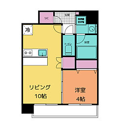 名古屋市中区門前町マンション 1LDKの間取図画像