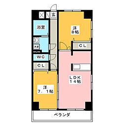 S-FORT鶴舞marks 2LDKの間取図画像