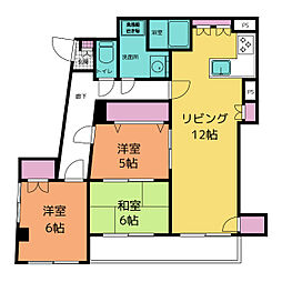 ブルームマンション 3LDKの間取図画像