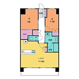 ラフィシア上前津 2LDKの間取図画像