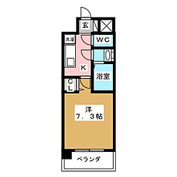 S-FORT大須観音 1Kの間取図画像