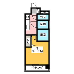 プレサンス大須観音駅前 1Kの間取図画像