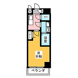 エスリード上前津エアスタ 1Kの間取図画像