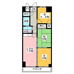 クレアコート吹上 3LDKの間取図画像