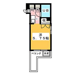 メゾン・ド・ソメイユ ワンルームの間取図画像
