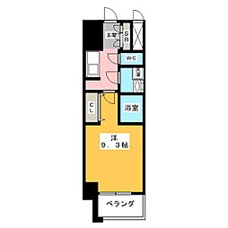 S-RESIDENCE鶴舞2 1Kの間取図画像