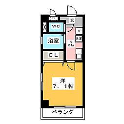 メルヴェーユ高辻 1Kの間取図画像