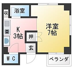 イノウエ大須ビル 1Kの間取図画像