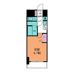 メイクス鶴舞2 1Kの間取図画像