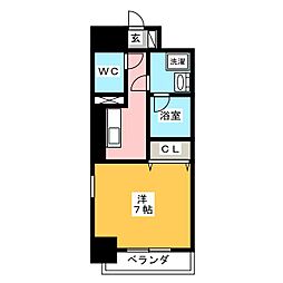 PetitFleur 1Kの間取図画像