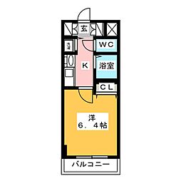 プレサンス上前津リラクシア 1Kの間取図画像