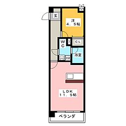 VARIE東別院 1LDKの間取図画像
