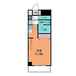 ノヴェル新栄 ワンルームの間取図画像