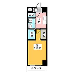 アルシオン 1Kの間取図画像