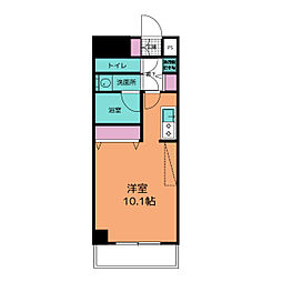 ノヴェル新栄 ワンルームの間取図画像
