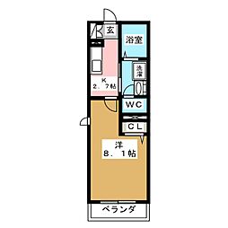 I-GLANZ 1Kの間取図画像