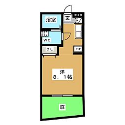ブレーブス鶴舞 ワンルームの間取図画像