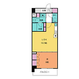 ラフィシア上前津 1LDKの間取図画像