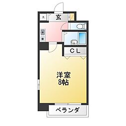 LUMINOUSTSURUMAKOEN 1Kの間取図画像