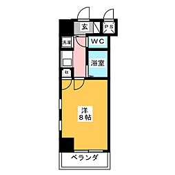 千早ベストビル 1Kの間取図画像