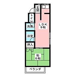 bespoke鶴舞 1LDKの間取図画像