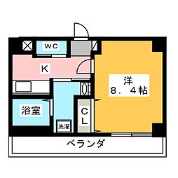 アクアグラス東雲橋 1Kの間取図画像