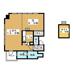 YZmahoroba 1LDKの間取図画像