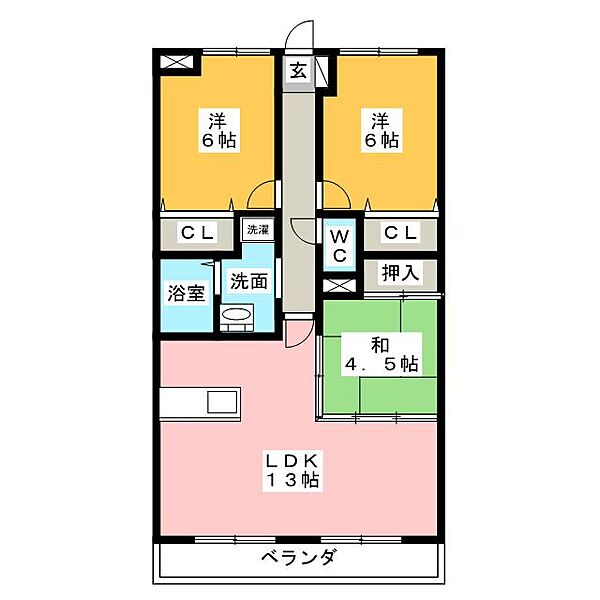 ヴェルベデーレ陸前 ｜愛知県名古屋市名東区陸前町(賃貸マンション3LDK・2階・72.45㎡)の写真 その2