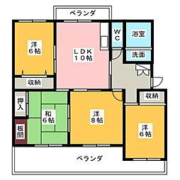 ラルジュ猪子石 4LDKの間取図画像