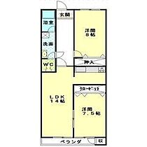 メゾン親名  ｜ 愛知県名古屋市名東区亀の井２丁目（賃貸マンション2LDK・2階・65.00㎡） その2