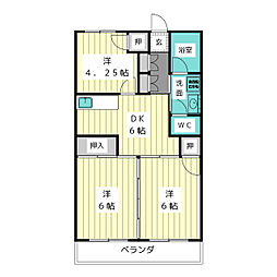 本郷第一コーポ 3DKの間取図画像