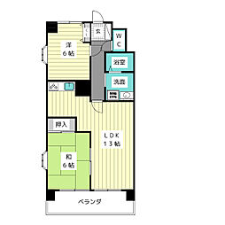 パザパ 1階2LDKの間取り