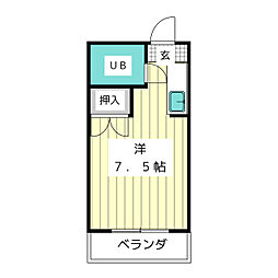 シティ藤が丘 ワンルームの間取図画像