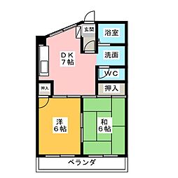 メゾンアイレス 2DKの間取図画像