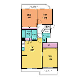 藤が丘ハウス 3LDKの間取図画像