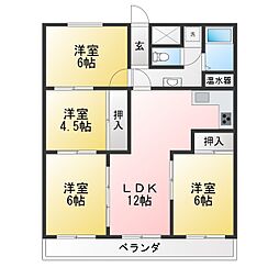 四軒家住宅 4LDKの間取図画像