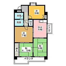 ガーデンハイツエクレール 4DKの間取図画像