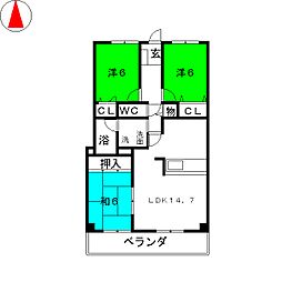 グランハート 3LDKの間取図画像
