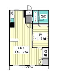 メゾンアイワ 1LDKの間取図画像