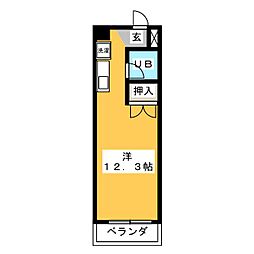 ダイコウビル ワンルームの間取図画像