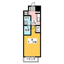 アーデン上社 1Kの間取図画像