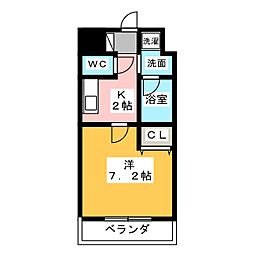 アーデン上社 1Kの間取図画像