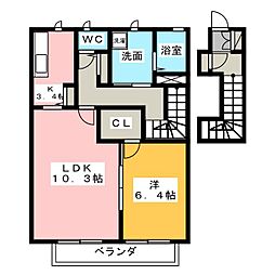 ルミエールエミネンス 1LDKの間取図画像