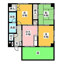 エトワール榊 3DKの間取図画像