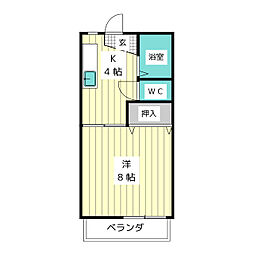アーバンライフ亀の井 1Kの間取図画像
